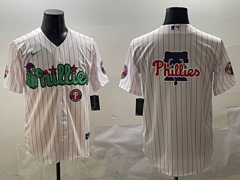 Men Philadelphia Phillies Blank White Stripe Joint Name 2025 Nike MLB Jersey style 4->philadelphia eagles->NFL Jersey